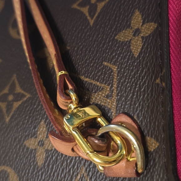 Authentic LV Louis Vuitton Monogram Neverfull MM GM Pochette Hot PINK - Picture 9 of 16